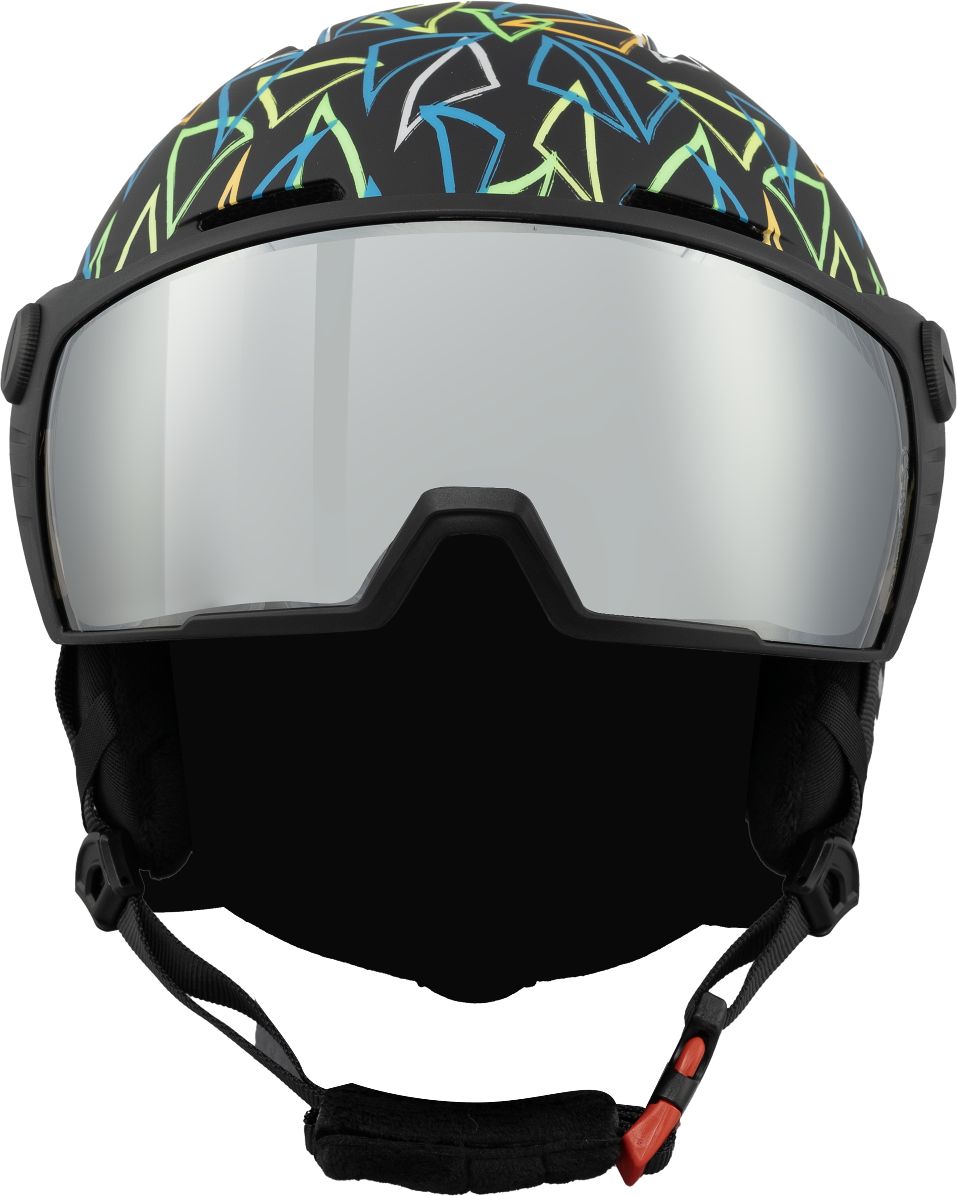 Lyžařská helma Blizzard Flash Visor junior ski helmet, black/multicolor